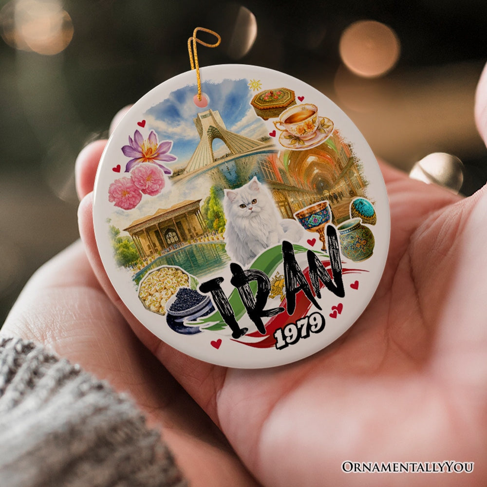 Artistic Iran Landmarks Christmas Ornament, Persian Culture Gift and Travel Souvenir
