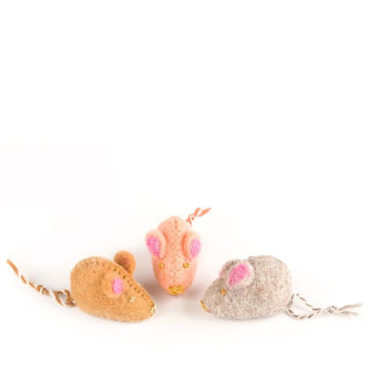 Mouse felt cat toy