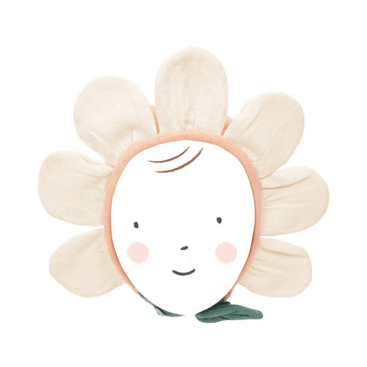 Peach Daisy Baby Bonnet