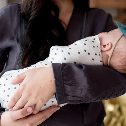 Willow Polka Dot Swaddle Blanket