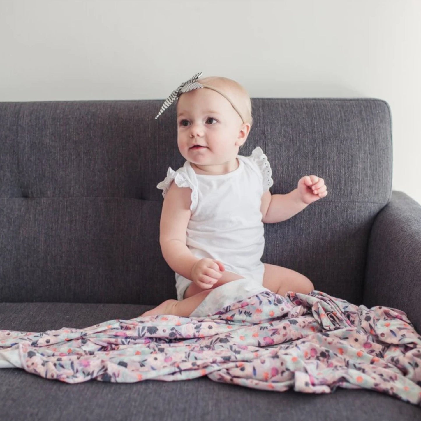 Morgan Floral Swaddle Blanket