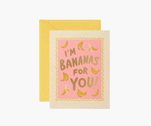 Bananas For You Love & Friendship Card - Single Card