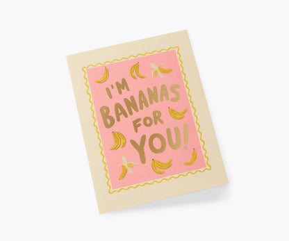 Bananas For You Love & Friendship Card - Single Card
