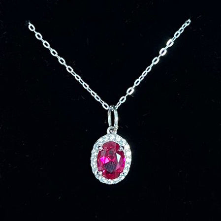Goviers Ruby & Silver Pendant