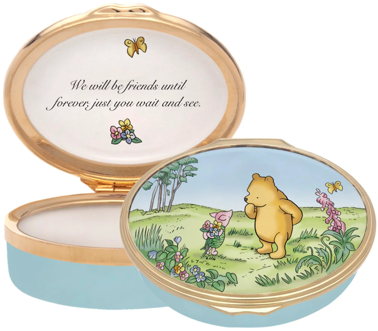 Halcyon Days Winnie-the-Pooh "Friends Forever" Enamel Box