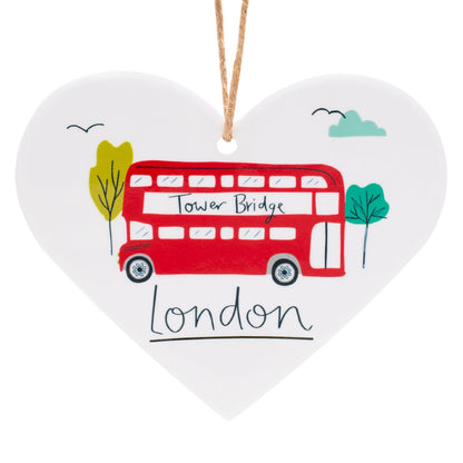 Jessica Hogarth London Bus Ceramic Christmas Decoration