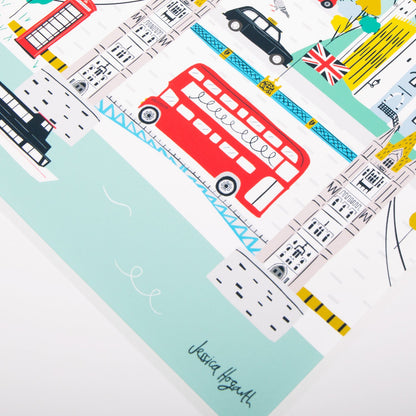Jessica Hogarth London Skyline Large Print 14" x 12"