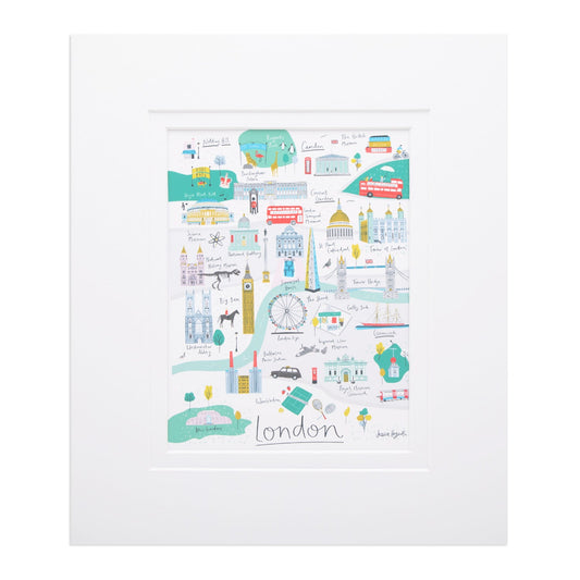 Jessica Hogarth Map Small Print 10" x 12"