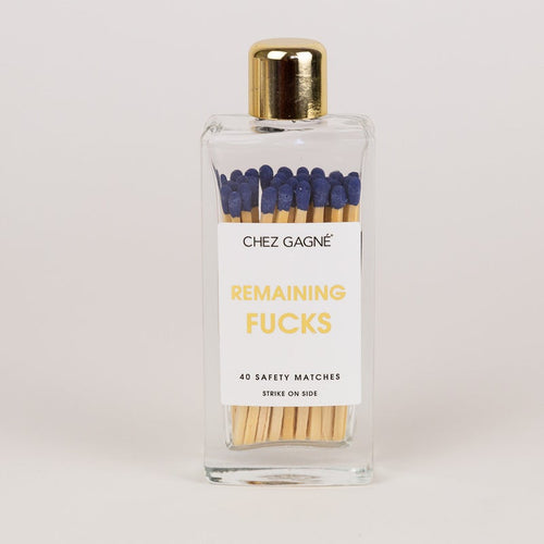 REMAINING FUCKS - GLASS BOTTLE MATCHES