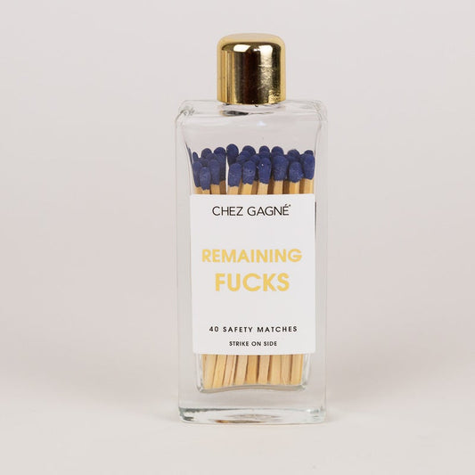 REMAINING FUCKS - GLASS BOTTLE MATCHES