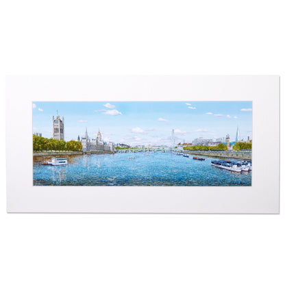 Mark F Lodge Thames View From Lambeth Bridge Giclee Print
