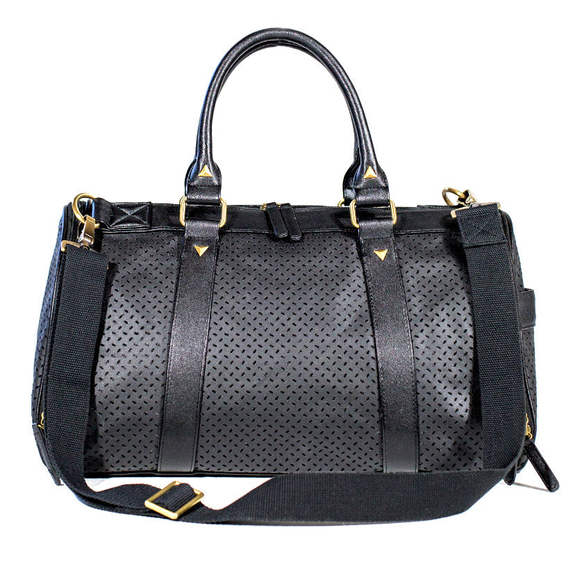 Midnight Perforated Leather Carrier