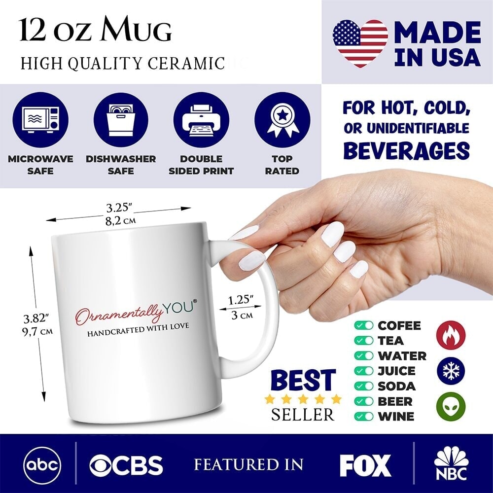 1776 America Vintage Personalized Mug, Patriotic Retro USA Freedom 4th of July Gift with Custom Name