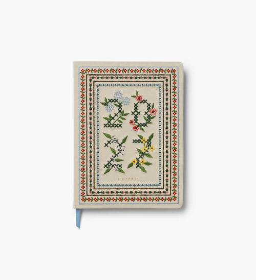 2027 12-Month Embroidered Bookbound Planner - Heritage Sampler