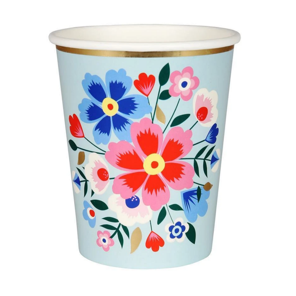 Bright Floral Cups (8pk)