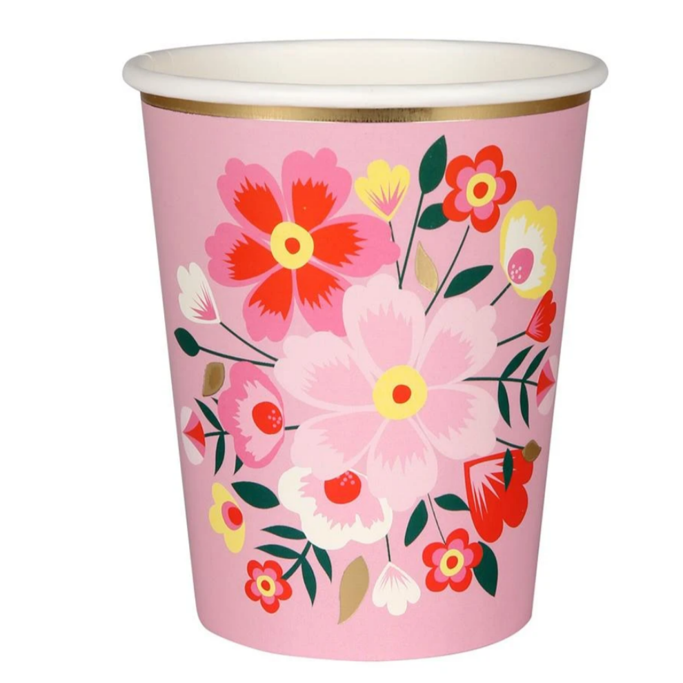 Bright Floral Cups (8pk)