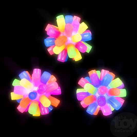 3" Light-Up Rainbow Spiky Ball