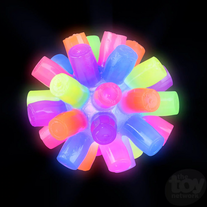 3" Light-Up Rainbow Spiky Ball