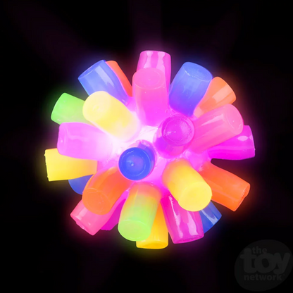 3" Light-Up Rainbow Spiky Ball