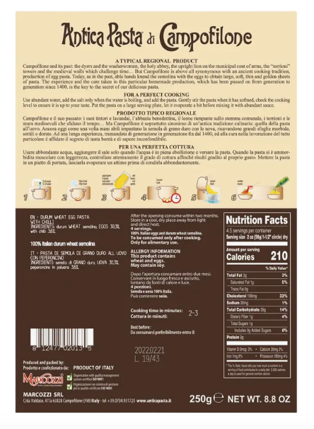 Peperoncino Fettuccine by Antica Pasta