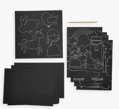 Scratch & Scribble Art Kit: Princess Garden