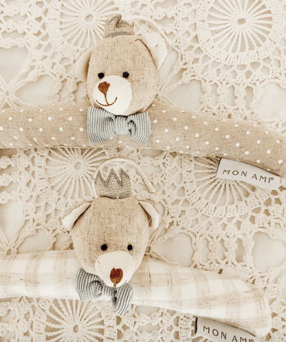 BEAR PRINCE PADDED BABY HANGERS SET OF 2