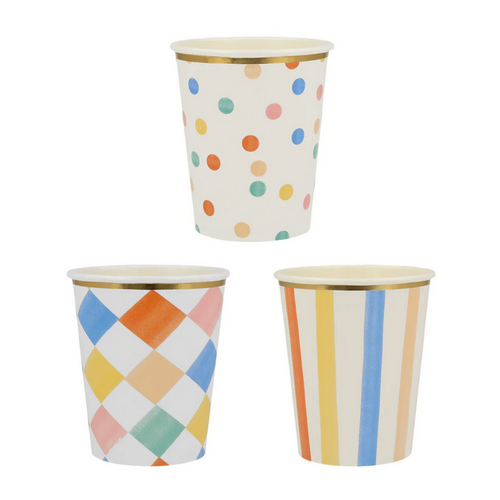 Colorful Pattern Cups (pk8)