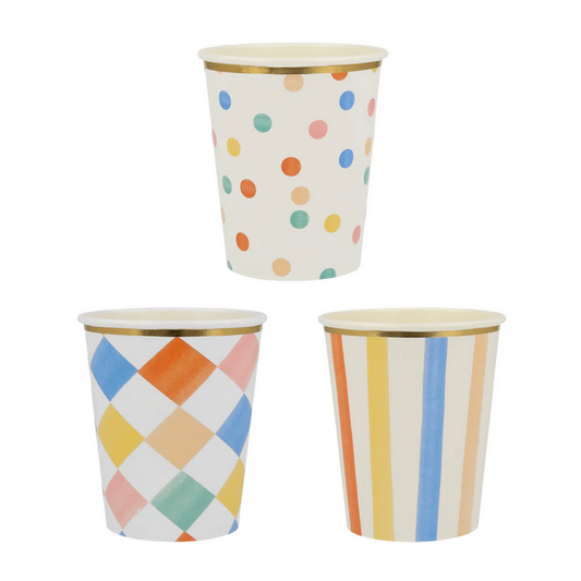 Colorful Pattern Cups (pk8)