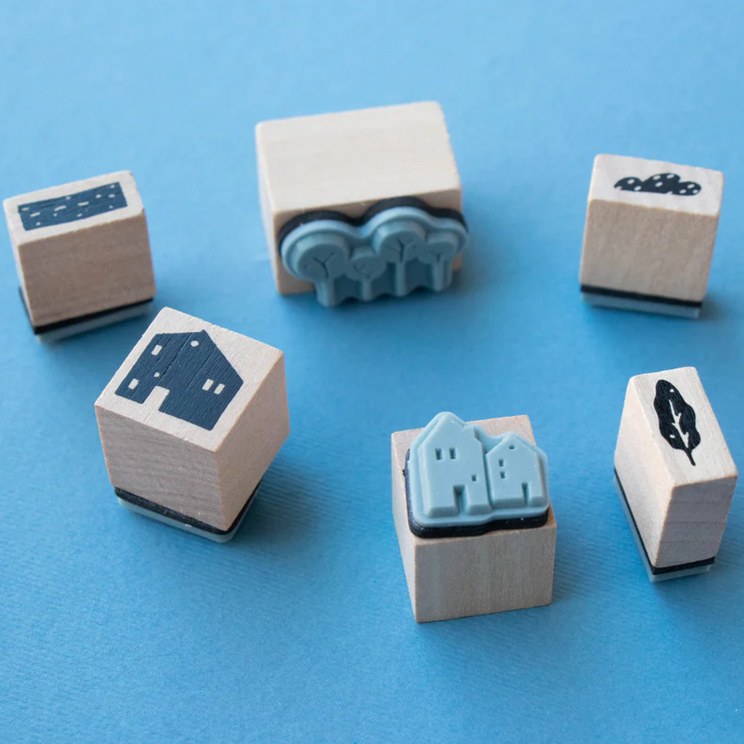 Calm Stamps- village