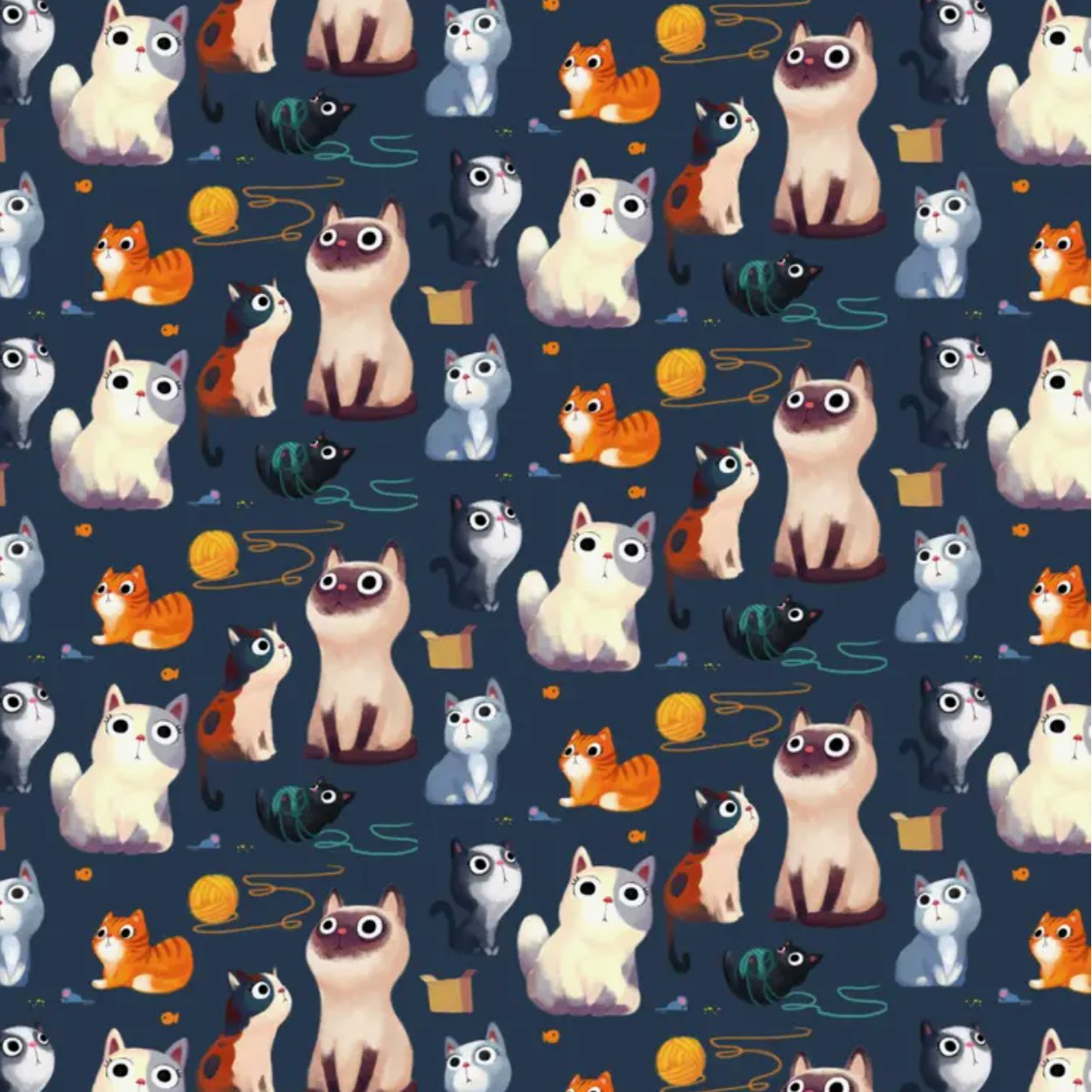 Cat Wrapping Paper -single sheet