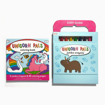 Carry Along Crayon & Coloring Book Kit -Unicorn Pals