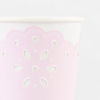 Broderie Anglaise Lace Multi Cups (x8)