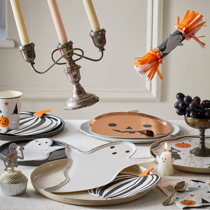 Copper Pumpkin Plates (x8)