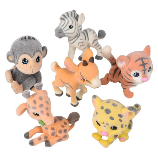 1.5" Flocked Micro Zoo Assortment