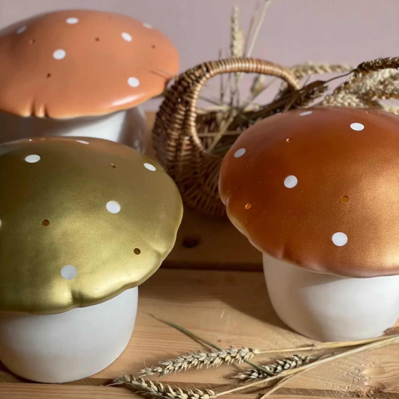 Copper Mushroom Lamp Medium