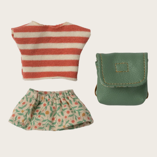 Clothes and bag for Big sister mouse - Green
