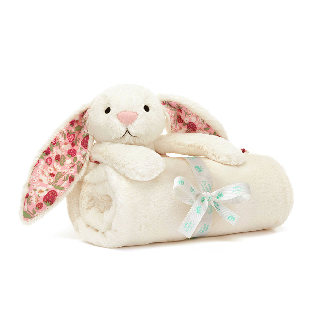 Blossom Cream Bunny 'Berry' Blankie