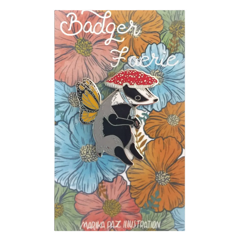 Badger Faerie Pin