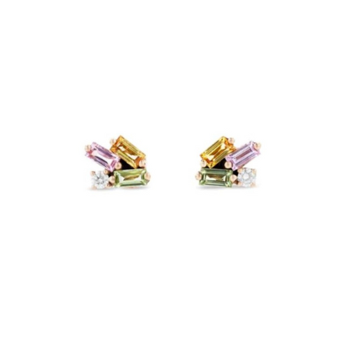 Rainbow Post Stud Earrings