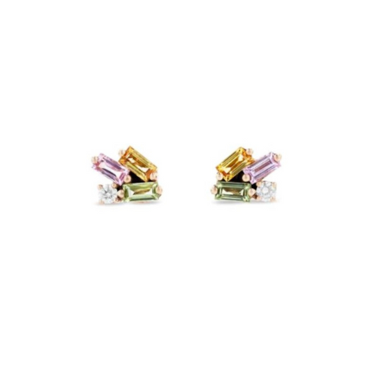 Rainbow Post Stud Earrings