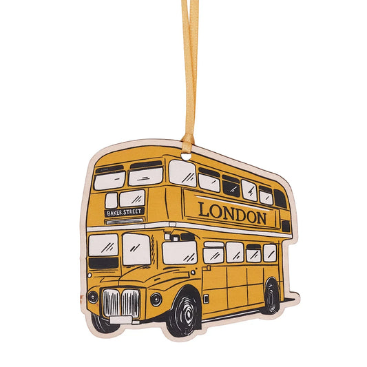 Victoria Eggs City Bus Wooden Decoration