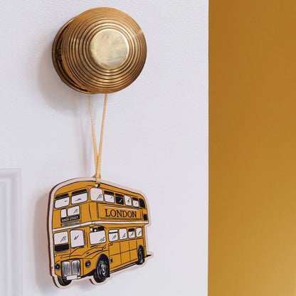 Victoria Eggs City Bus Wooden Decoration