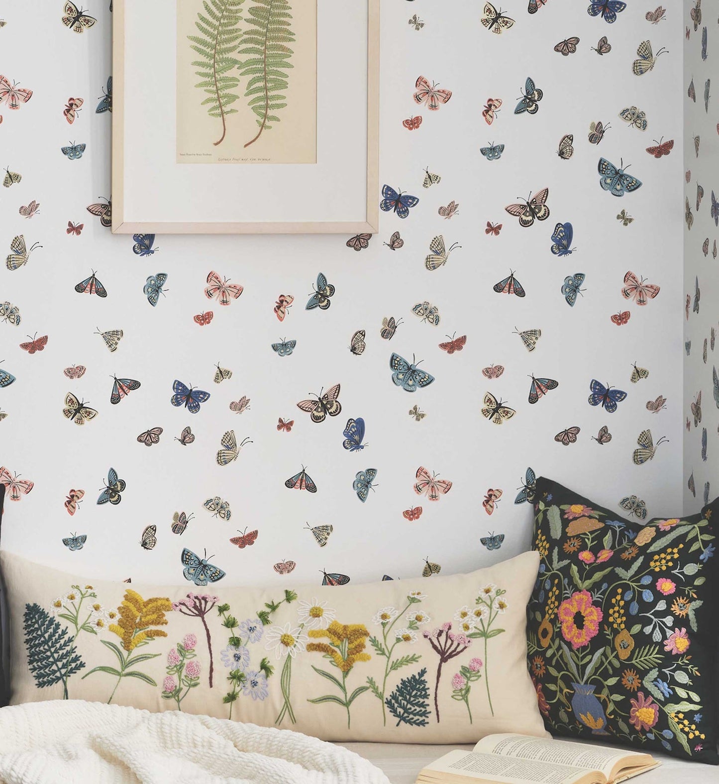 Butterfly House Peel & Stick Wallpaper - White