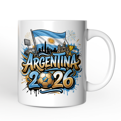 Argentina 2026 Soccer Cup Global Championship Mug, Football Fans Gift