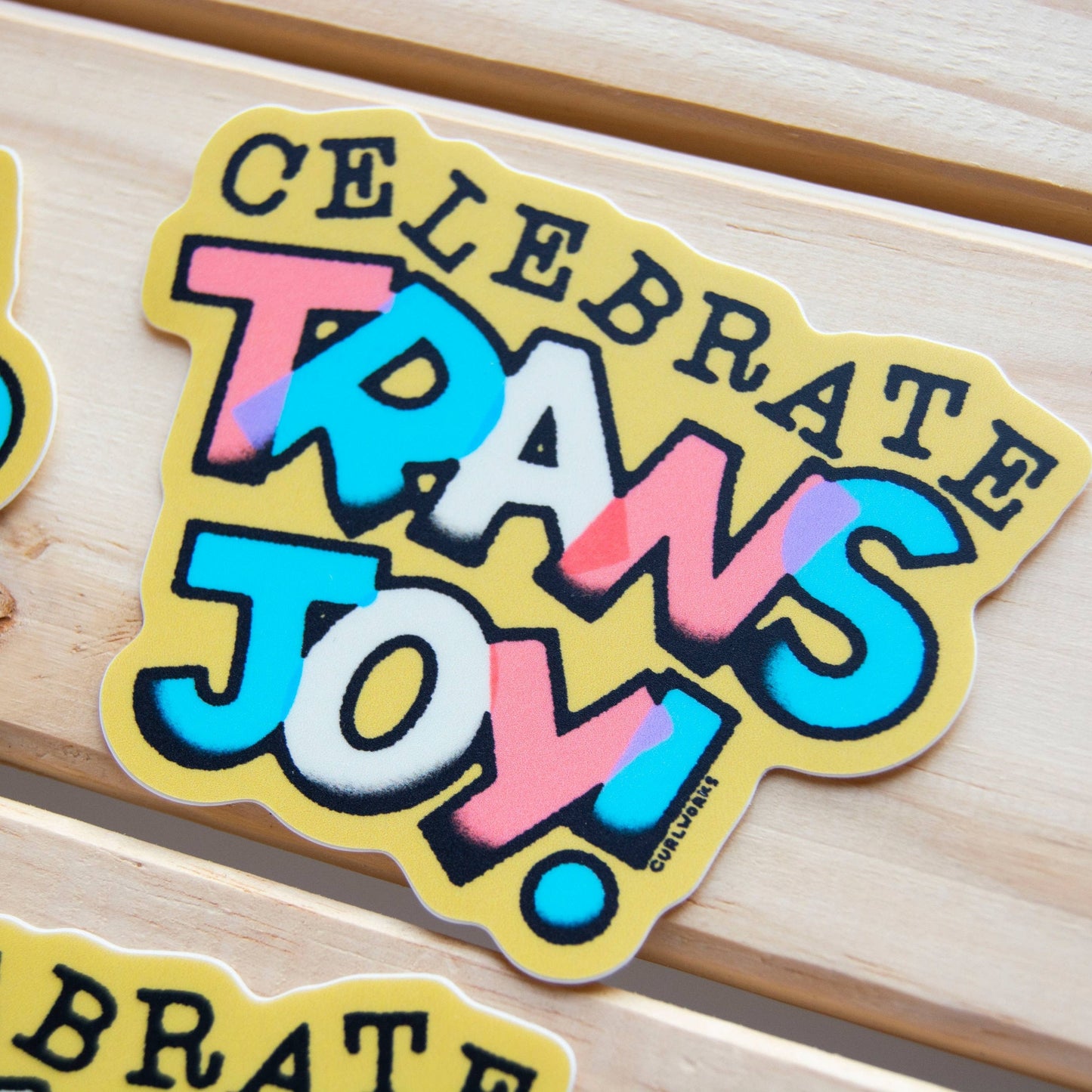 Celebrate Trans Joy 2  - 3" Vinyl Sticker 