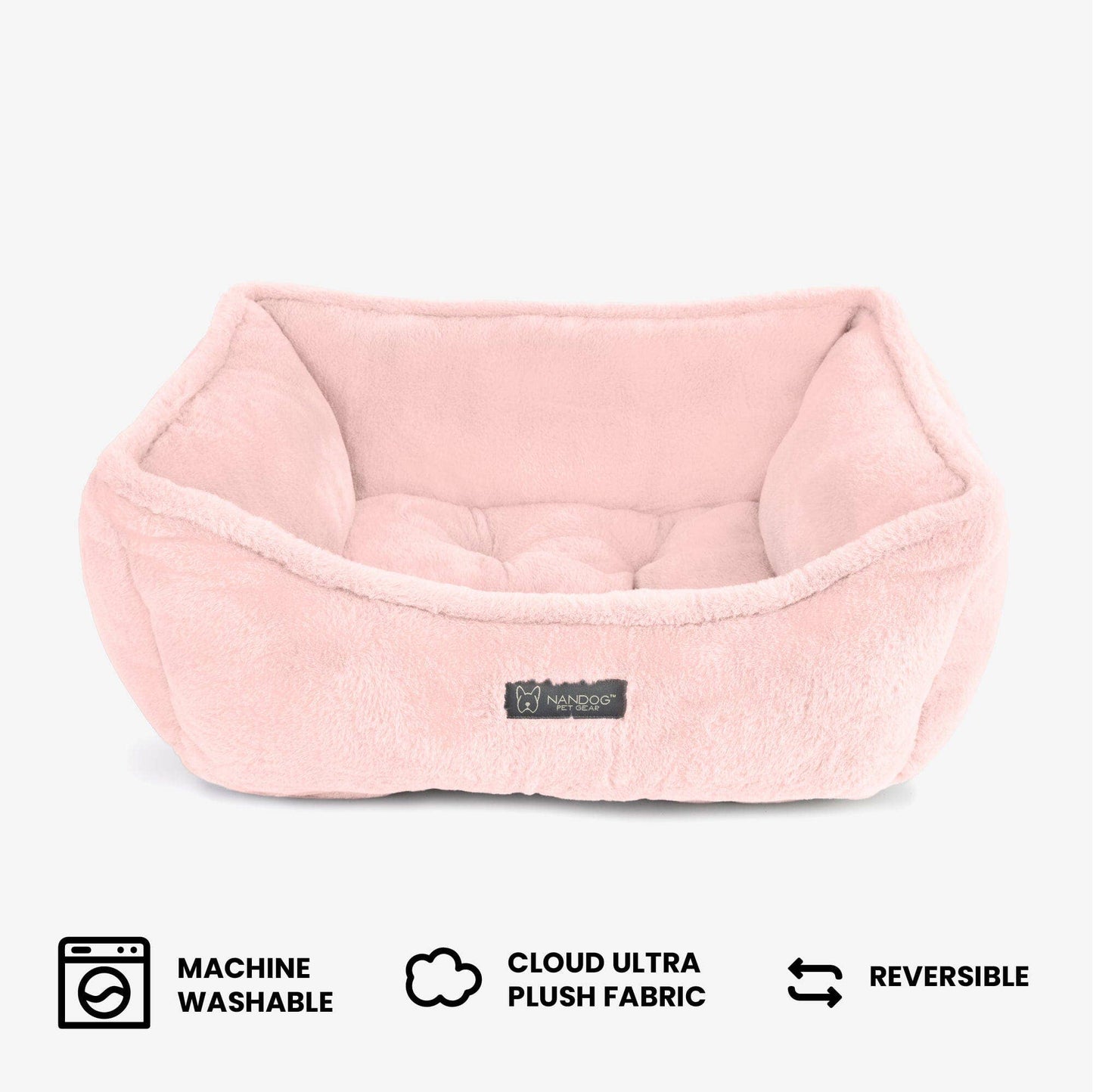 Nandog Pet Gear - The Super Cloud Bed in Blush Pink