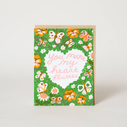 Butterfly Love Letterpress Greeting Card - Phoebe Wahl