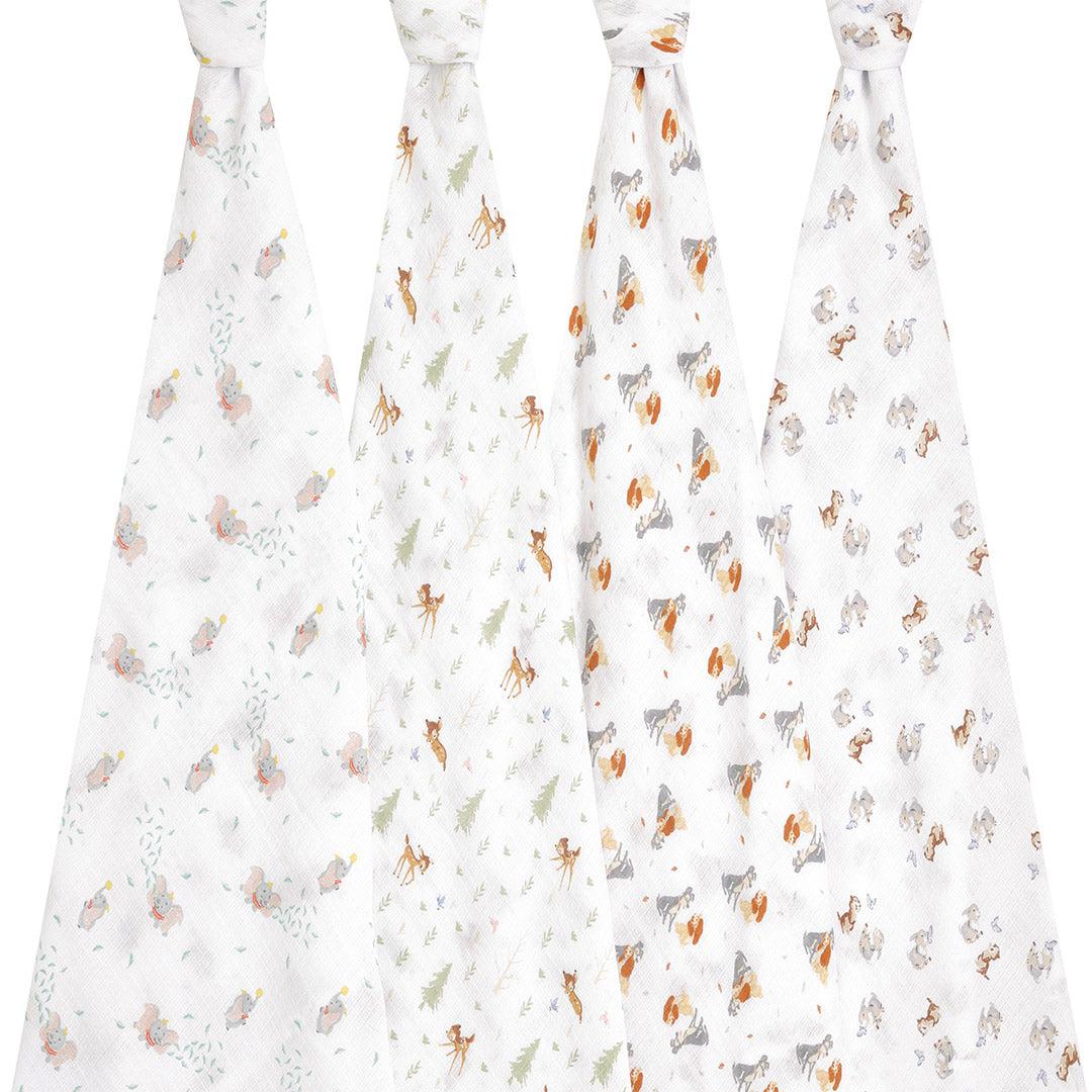 aden + anais Essentials Cotton Muslin Swaddle Blanket - 4 Pack - Disney + Friends