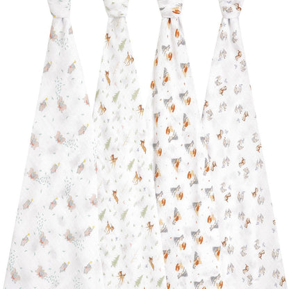 aden + anais Essentials Cotton Muslin Swaddle Blanket - 4 Pack - Disney + Friends
