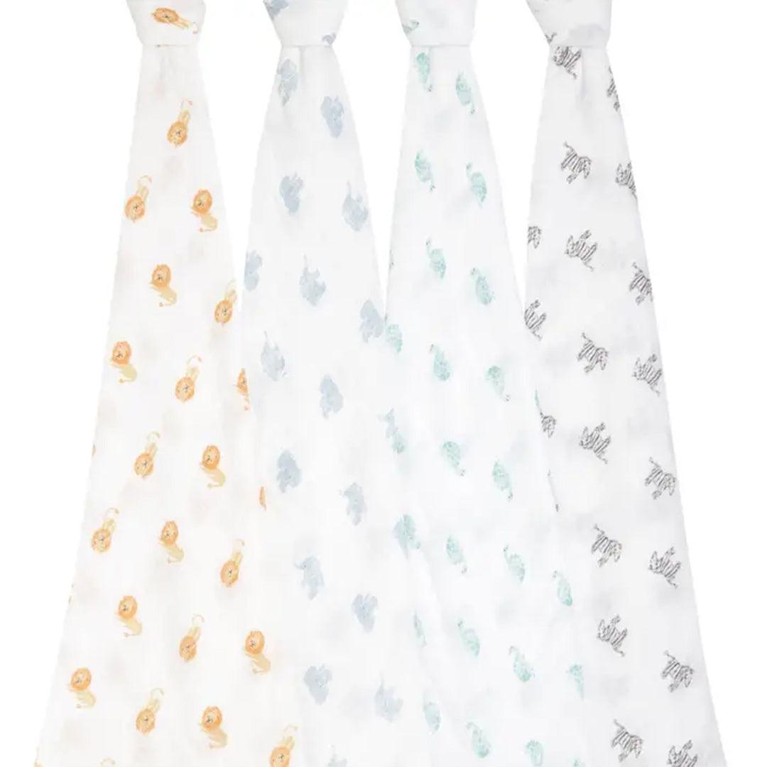 aden + anais Organic Cotton Swaddles - 4 Pack - Animal Kingdom